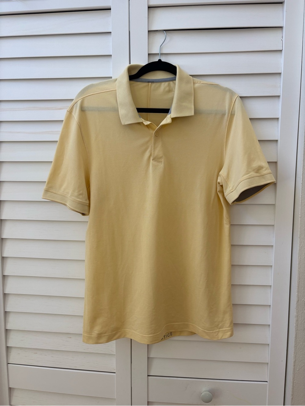 Lululemon Yellow Live In Practice Polo Shirt Size M
